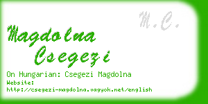 magdolna csegezi business card